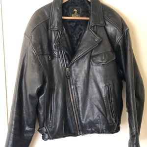 Neiman Marcus Mens Black Motorcycle Jacket XL